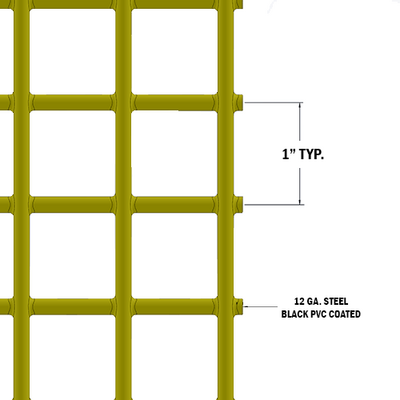 63-000-Y MODULAR SOLUTIONS MESH 1'' X 4' X 8', YELLOW